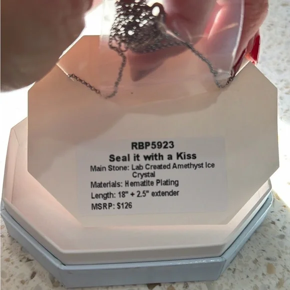 Sparkling Purple Pendant Necklace by BP - Picture 2 of 2